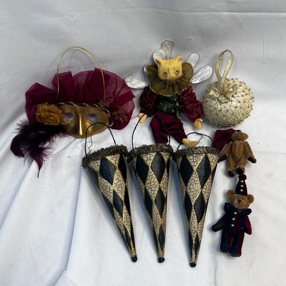 Christmas Holiday Cirque Du Soleil decor Christmas Tree Ornaments Lot of 8 - Picture 13 of 13